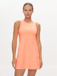 DKNY Sport Sukienka letnia DP2D4754 Pomarańczowy Slim Fit. Brązowe sukienki damskie DKNY Sport, bez wzorów, z syntetyku, sportowe, bez ramiączek. Za 609.99 zł.