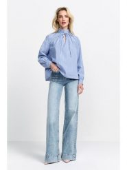 Rich & Royal Bluzka w kolorze błękitnym rozmiar: 38. Niebieskie bluzki damskie Rich & Royal, bez wzorów, bez kołnierzyka, bez ramiączek. Za 231.95 zł.