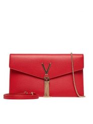 Valentino Torebka Luxe VBS9XJ17 Czerwony. Czerwone torebki wieczorowe damskie Valentino, bez wzorów, ze skóry, bez dodatków. Za 439.99 zł.