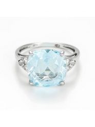 ATELIER DU DIAMANT Złoty pierścionek z topazem rozmiar: 54. Niebieskie pierścionki damskie ATELIER DU DIAMANT, z topazem, złote. Za 2,044.99 zł.