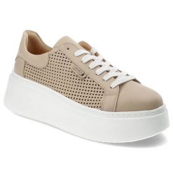 Beżowe Sneakersy Damiss Wygodne Ażurowe Obuwie Damskie. Brązowe obuwie sportowe damskie DAMISS, na wiosnę, ze skóry, bez zapięcia. Za 469.00 zł.