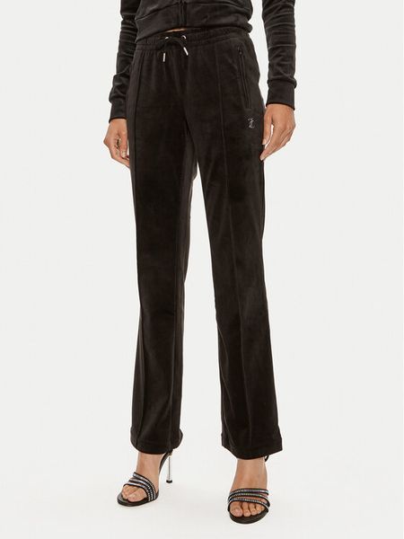 Juicy Couture Spodnie dresowe Tina JCAPW045 Czarny Regular Fit. Czarne spodnie dresowe damskie Juicy Couture, l, bez wzorów, z dresówki. Za 259.99 zł.