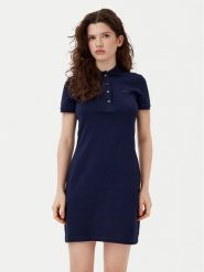Lacoste Sukienka codzienna EF5473 Granatowy Slim Fit. Niebieskie sukienki damskie Lacoste, bez wzorów, z bawełny, bez ramiączek. Za 359.99 zł.
