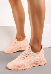 Różowe Sznurowane Buty Sportowe na Grubszej Podeszwie Unamarie. Czerwone obuwie sportowe casual damskie Born2be, z jeansu. Za 49.99 zł.