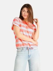 LIEBLINGSSTÜCK Koszulka w kolorze biało-pomarańczowym rozmiar: 4XL. Białe bluzki damskie LIEBLINGSSTÜCK, xl, bez wzorów, bez kołnierzyka, bez ramiączek. Za 184.95 zł.