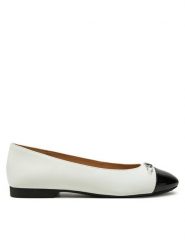 MICHAEL Michael Kors Baleriny Rebecca Flex Ballet 40F4RBFP1L Biały. Białe balerinki damskie MICHAEL Michael Kors, bez wzorów, ze skóry. Za 369.99 zł.