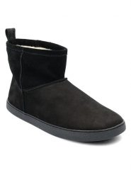 Groundies Skórzane buty "Cozy Boot " w kolorze czarnym do chodzenia na boso rozmiar: 39. Czarne botki damskie Groundies, z wełny, bez obcasa, bez zapięcia. Za 304.99 zł.