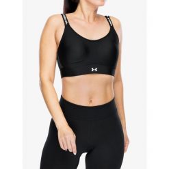 Biustonosz sportowy Under Armour Infinity 2.0 Mid Sports Big Cup Bra. Czarne biustonosze sportowe damskie Under Armour, bez wzorów. Za 177.99 zł.