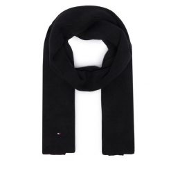 Szalik Tommy Hilfiger. Czarne szaliki damskie Tommy Hilfiger, bez wzorów. Za 289.99 zł.