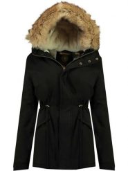 Geographical Norway Kurtka zimowa "Ampuria" w kolorze czarnym rozmiar: XXL. Czarne kurtki damskie Geographical Norway, na zimę, xxl, bez wzorów, z puchu, bez kaptura. Za 237.17 zł.