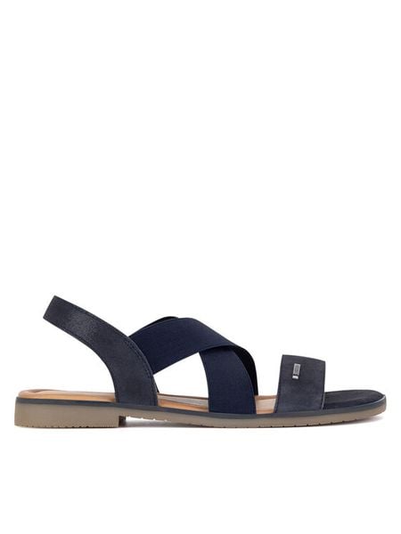 Lasocki Sandały WI16-DOROTHY-01 Granatowy. Niebieskie sandały damskie Lasocki, bez wzorów, z materiału, bez obcasa, na płaskiej podeszwie, bez zapięcia. Za 139.99 zł.