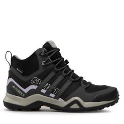 Trekkingi adidas. Czarne obuwie trekkingowe damskie Adidas, z gore-texu, bez zapięcia. Za 799.99 zł.