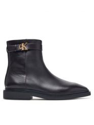 Calvin Klein Botki Square Ankle Boot Lth Mg Hdw HW0HW03186 Brązowy ciemny. Brązowe botki damskie Calvin Klein, ze skóry, bez obcasa, na płaskiej podeszwie, bez zapięcia. Za 749.99 zł.