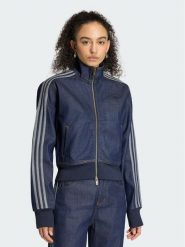 Adidas Kurtka jeansowa Firebird KQ6491 Granatowy Slim Fit. Niebieskie kurtki damskie Adidas, m, bez wzorów, z bawełny, bez kaptura. Za 369.99 zł.
