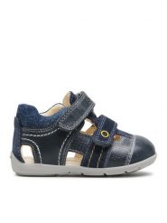 Geox Sandały B Kaytan B. A B1550A 0CL22 C4002 Granatowy. Niebieskie sandały chłopięce Geox, ze skóry, bez zapięcia. Za 139.99 zł.