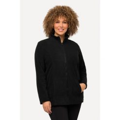 Damskie Bluza polarowa system modułowy do wpinania z recyklingu. Czarne bluzy damskie Ulla Popken, plus size, bez wzorów, z materiału, bez kaptura. Za 199.99 zł.