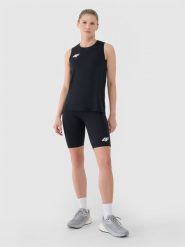 4F Legginsy kolarki treningowe damskie - czarne S. Czarne legginsy damskie 4F, s, bez wzorów, z dzianiny. Za 109.99 zł.