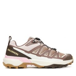 Trekkingi Salomon. Brązowe obuwie sportowe casual damskie Salomon, bez zapięcia. Za 549.99 zł.