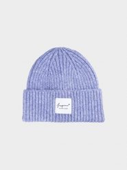 4F Czapka zimowa damska - niebieska M. Niebieskie czapki damskie 4F, na zimę, bez wzorów, z materiału. W wyprzedaży za 49.99 zł.