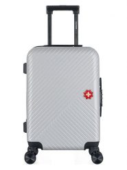SWISS KOPPER Walizka "Spiez" w kolorze srebrnym - 35 x 55 x 21 cm rozmiar: onesize. Szare walizki SWISS KOPPER, bez wzorów, z materiału. Za 130.99 zł.
