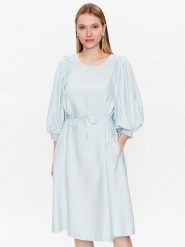 Moss Copenhagen Sukienka codzienna Joanita 17337 Błękitny Regular Fit. Niebieskie sukienki damskie Moss Copenhagen, bez wzorów, z wiskozy, bez ramiączek. Za 179.99 zł.