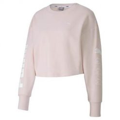 Bluza sportowa damska Puma Rebel Crew Sweat TR. Czerwone bluzy damskie Puma, l, bez wzorów, bez kaptura. Za 163.00 zł.