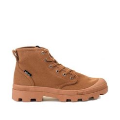 Buty trekkingowe na sznurówki z bawełny organicznej TENERE CVS UNISEX brązowe. Brązowe obuwie trekkingowe damskie Aigle, z bawełny, bez zapięcia. Za 401.00 zł.