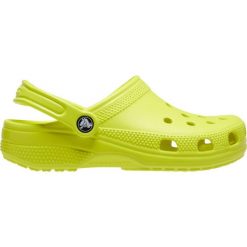 Klapki dla dorosłych Crocs Classic. Żółte klapki damskie Crocs, bez wzorów, bez obcasa, bez zapięcia. Za 154.00 zł.