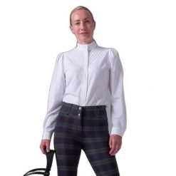 Damska koszula jeździecka z długim rękawem PS of Sweden Tindra Tuxedo. Białe koszule damskie PS OF SWEDEN, m, bez wzorów, klasyczne, bez kołnierzyka, bez ramiączek. Za 555.00 zł.