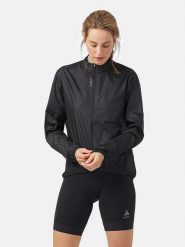 Odlo Kurtka przeciwwiatrowa "Essential Windproof" w kolorze czarnym rozmiar: S. Czarne kurtki sportowe damskie ODLO, s, bez wzorów, z materiału, bez kaptura. Za 166.88 zł.