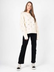 Silvian Heach Sweter "Oversize" | CVA22153MA | Kobieta | Beżowy. Brązowe swetry klasyczne damskie Silvian Heach, m, z dzianiny, bez kołnierzyka. W wyprzedaży za 299.00 zł.