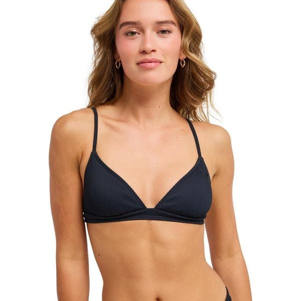 Trójkątny stanik bikini damski ROXY LOVE. Szare bikini Roxy, bez wzorów, z elastanu. Za 169.99 zł.