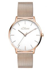 S.Oliver Zegarek kwarcowy w kolorze różowozłoto-białym rozmiar: onesize. Białe, analogowe zegarki damskie S.Oliver, metalowe. Za 173.99 zł.