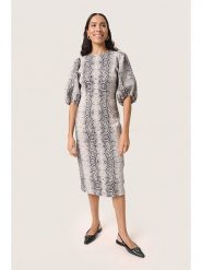 Soaked in Luxury Sukienka "Sandja" w kolorze szarym rozmiar: L. Szare sukienki damskie Soaked in Luxury, bez wzorów, bez ramiączek. Za 173.99 zł.