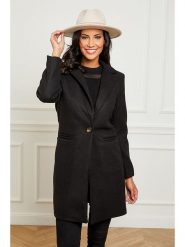 L'armoire de Suzette Płaszcz przejściowy w kolorze czarnym rozmiar: 42. Czarne płaszcze damskie L'armoire de Suzette, l, bez wzorów, bez kaptura. Za 214.45 zł.