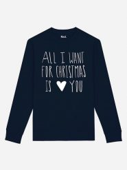 WOOOP Bluza "All I want for Christmas is You" w kolorze granatowym rozmiar: S. Niebieskie bluzy damskie Wooop, s, bez wzorów, bez kaptura. Za 101.70 zł.