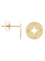 OR ÉCLAT Złote kolczyki-wkrętki "Boussole" rozmiar: onesize. Żółte kolczyki damskie Or Éclat, złote. Za 304.99 zł.