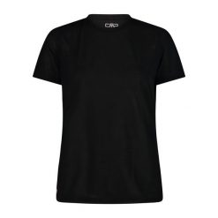 Damski jersey CMP. Czarne koszulki sportowe damskie CMP, l, bez wzorów, z jersey, bez ramiączek. Za 209.00 zł.