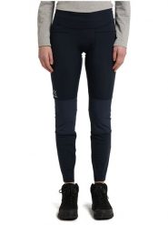 Haglöfs Legginsy funkcyjne "Luna" w kolorze granatowym rozmiar: XS. Niebieskie legginsy damskie Haglöfs, xs, bez wzorów, z materiału. Za 162.49 zł.