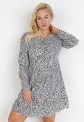 Biało-Czarna Sukienka Evithophis. Białe sukienki damskie Born2be, bez wzorów, eleganckie, bez ramiączek. W wyprzedaży za 110.49 zł.