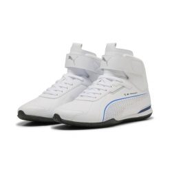 Sneakersy unisex BMW M Motorsport Neo Cat 3.0 Mid PUMA White Cool Cobalt Blue. Białe obuwie sportowe damskie Puma, bez zapięcia, trekkingowe. W wyprzedaży za 309.00 zł.