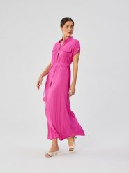 Stylove Sukienka w kolorze różowym rozmiar: M. Różowe sukienki damskie Stylove, bez wzorów, z tkaniny, bez ramiączek. Za 238.29 zł.