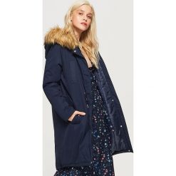 Parka z ociepleniem - Granatowy. Niebieskie parki damskie Cropp. W wyprzedaży za 149.99 zł.