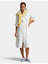 Polo Ralph Lauren Sukienka koszulowa N Cory Dr 211928804001 Biały Straight Fit. Białe sukienki damskie Polo Ralph Lauren, bez wzorów, z bawełny, bez ramiączek. Za 779.99 zł.