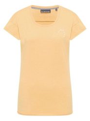 ELBSAND Koszulka "Rea" w kolorze pomarańczowym rozmiar: L. Pomarańczowe bluzki damskie ELBSAND, l, bez wzorów, bez kołnierzyka, bez ramiączek. Za 95.92 zł.