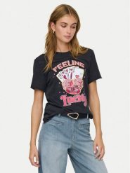 ONLY T-Shirt Lucy 15366031 Czarny Loose Fit. Czarne t-shirty damskie Only, xl, bez wzorów, z bawełny, bez kołnierzyka. Za 79.99 zł.