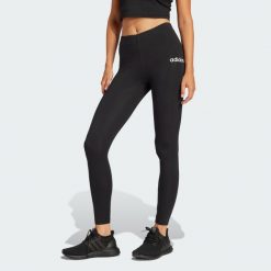 Legginsy Essentials Linear Cotton. Białe legginsy damskie Adidas, m, bez wzorów, z bawełny. Za 119.00 zł.