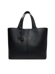Elisabetta Franchi Torebka BS-57A-52E2 Czarny. Czarne shopper bag Elisabetta Franchi, bez wzorów, ze skóry, bez dodatków. Za 1,159.00 zł.