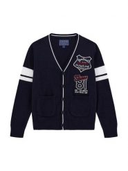 Guess Kardigan L5YR05 Z0140 Granatowy Regular Fit. Niebieskie swetry chłopięce Guess, z bawełny, bez kołnierzyka. Za 199.99 zł.