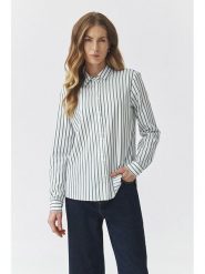 TATUUM Bluzka w kolorze biało-zielonym rozmiar: 36. Białe bluzki damskie TATUUM, bez wzorów, bez kołnierzyka, bez ramiączek. Za 122.38 zł.